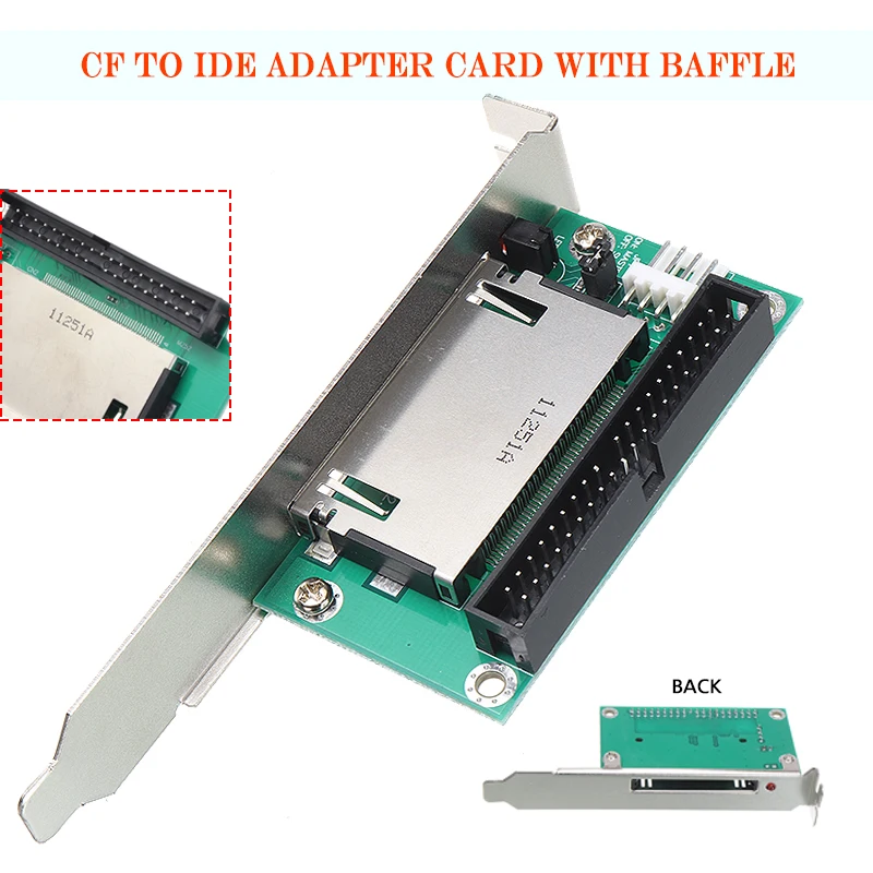 

40-контактный адаптер для компактной загрузочной карты, кронштейн PCI CF на IDE, адаптеры для задней панели, разъем для настольного компьютера