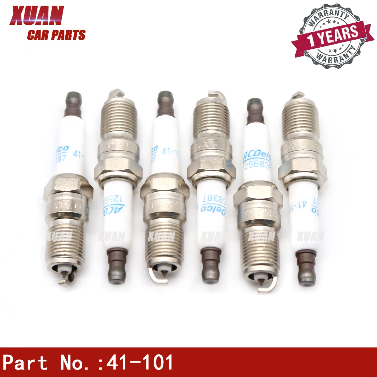 

6PCS/LOT Orignal Quality Spark Plugs 41-101 12568387 For Buick Riviera Regal Park Avenue LeSabre Rendezvous Century LaCrosse