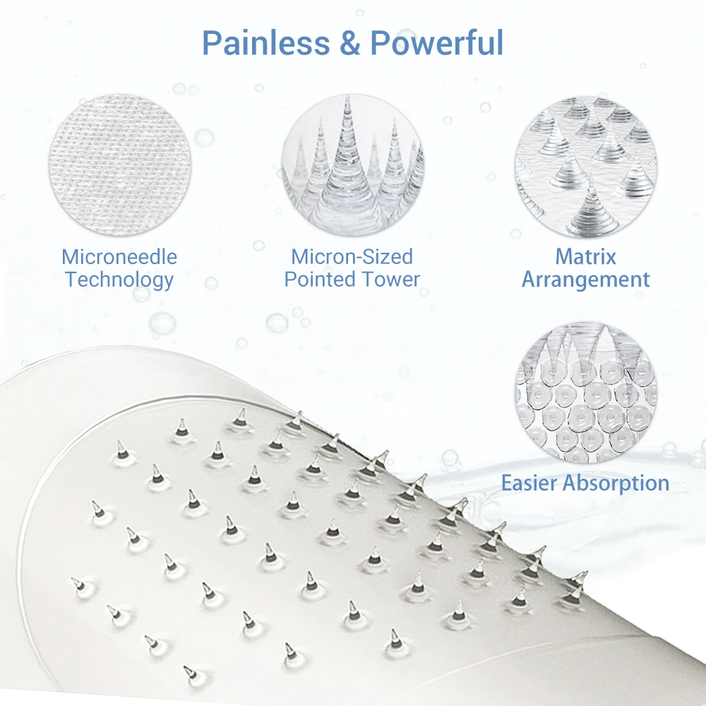 Eye Patches Hyaluronic Acid Micronedle Eye Pad Moisturize Wrinkles Fine Lines Dark Circle Removal Korean Cosmetics Face Mask