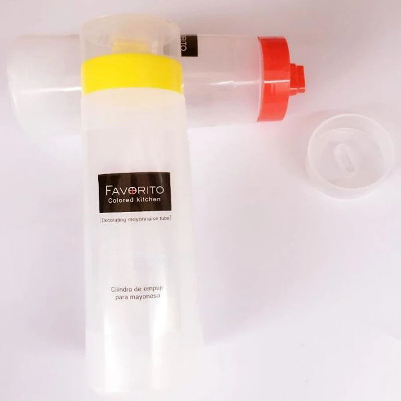 4 Holes Squeeze Sauce Bottle Cream Oil Jam Ketchup for Cake Decoration oil spray bottle refillable bottles oil bottle plastic storage bottle