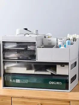 

Desk shelf office supplies desktop finishing artifact drawer desk stationery folder storage box