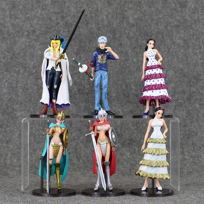 6pcs Lot 14cm Figures Rebecca Trafalgar Law Cavendish Arena Dressrosa Anime Model Toys Action Figures Aliexpress