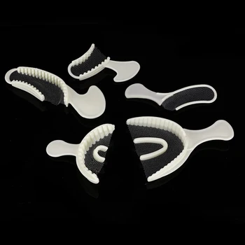 

5PCS Dental Impression Trays Central Dental Supply Teeth Holder Durable For Plastic Metal Materials Tools Dentist Oral