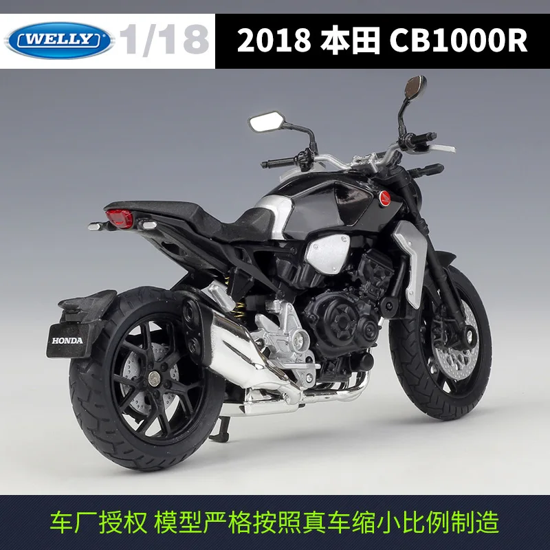 Welly 1:18 2018 혼다 CB1000R CB1000 R CB 1000 R 합금 스트리트 스포츠 오토바이 모델 장난감 어린이 선물 컬렉션