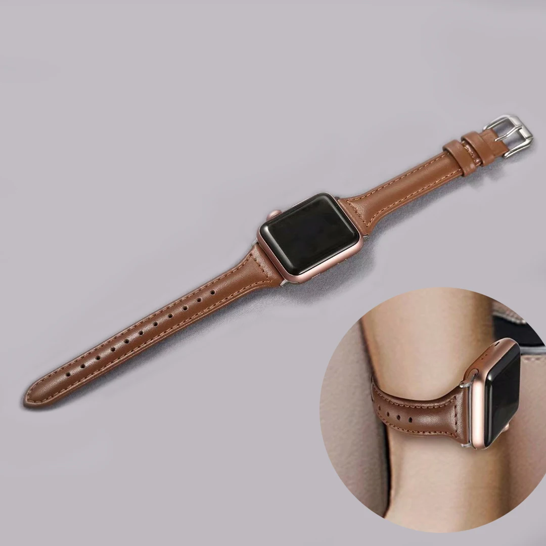 Кожаный ремешок для Apple Watch iwatch 38 мм 42 5 4 3 2 1 40 44 мм|Ремешки часов| |