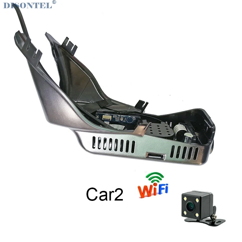 Для Volvo XC60 2009 2010 2011 2012 2013 2014 2016 2017 Автомобильный видеорегистратор Wifi две камеры на