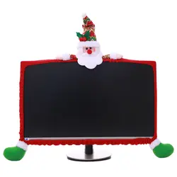 Санта Клаус Снеговик Олень Рождество компьютерный монитор пылезащитный чехол украшения Декор для компьютера ЖК-экран