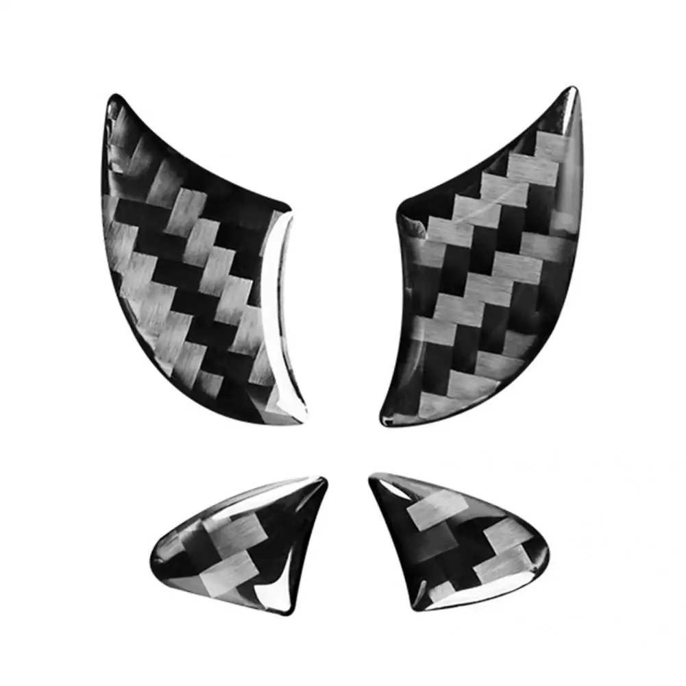 

4Pcs Simple Logo Panel Cover UV-proof Sturdy Logo Trim Steering Wheel Logo Decor Sticker Logo Trim Sticker