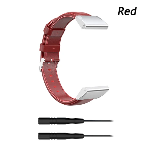 Масляный воск кожаный ремешок для Garmin Fenix 6X 5X plus Браслет замена Смарт-часы аксессуары браслет - Цвет: Red