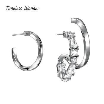 

Timeless Wonder Stunning Geo Zirconia Swirl Stud Earrings Women Jewelry Goth Boho Designer Top Trendy Ins Fancy Pop Hip Hop 1358