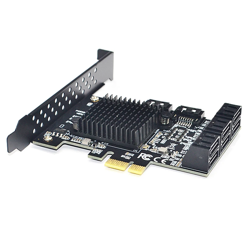 Moligh кукла Pci-E Sata 3,0 карты расширения 8-Порты и разъёмы 6G Ssd HDD Ipfs добыча стояк карты расширения Ipfs жесткого диска(черный