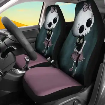 

3D Skull Pattern Universal Car Seat Covers Car Styling Decor Auto Seat Cover Car Seat Protector Vehicle Full Seat Cushion Cover
