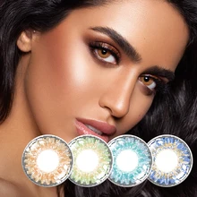 Free shipping Colorful Natural Contact Lenses For Eyes Fresh-series Colored Yearly Blue Brown Colorful Beauty Contact Eye