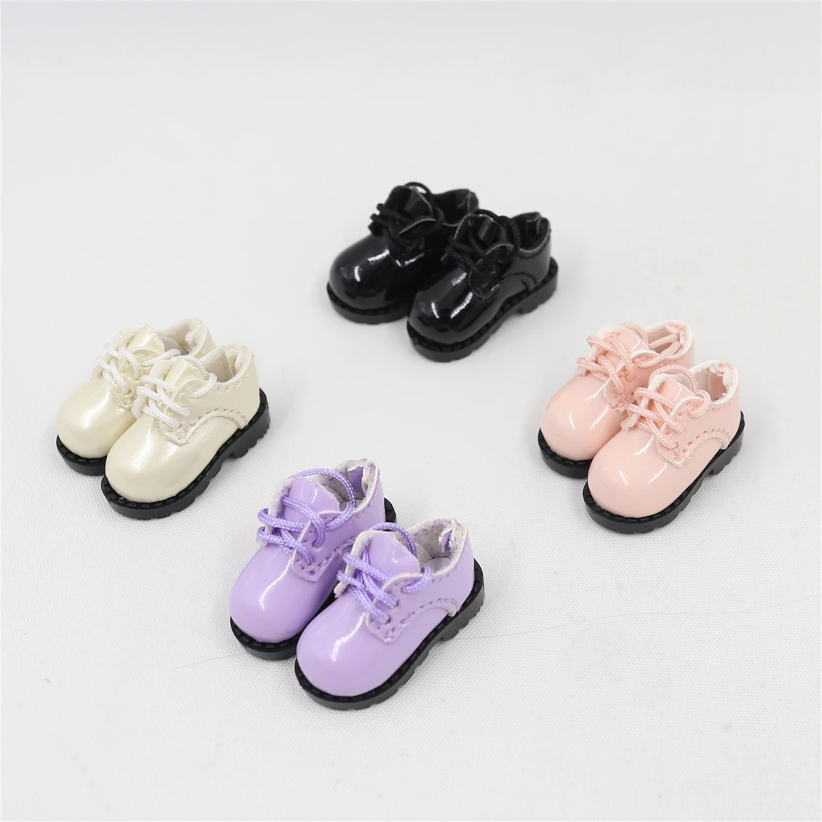 Neo Blythe Doll Lace-up Leatherette Shoes ၈