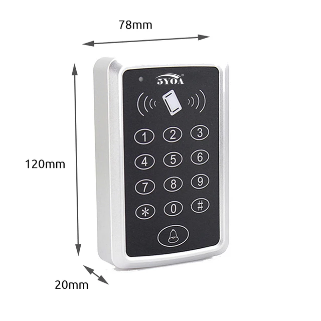 125KHz RFID Access Control Door Lock Digicode Opener Keypad EM Card Reader Access Control System Keyboard System gate opener 6