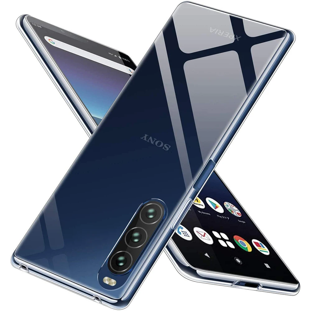 Фото Высокое качество защитный чехол для камеры для Sony Xperia 1 5 10 ii iii мягкий ТПУ прозрачный чехол для телефона X Peria Xperia10 5G Funda №1