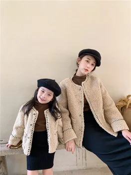 

2020 Family Matching Clothes Kids Outerwear Fashion Girls Winter Coat
