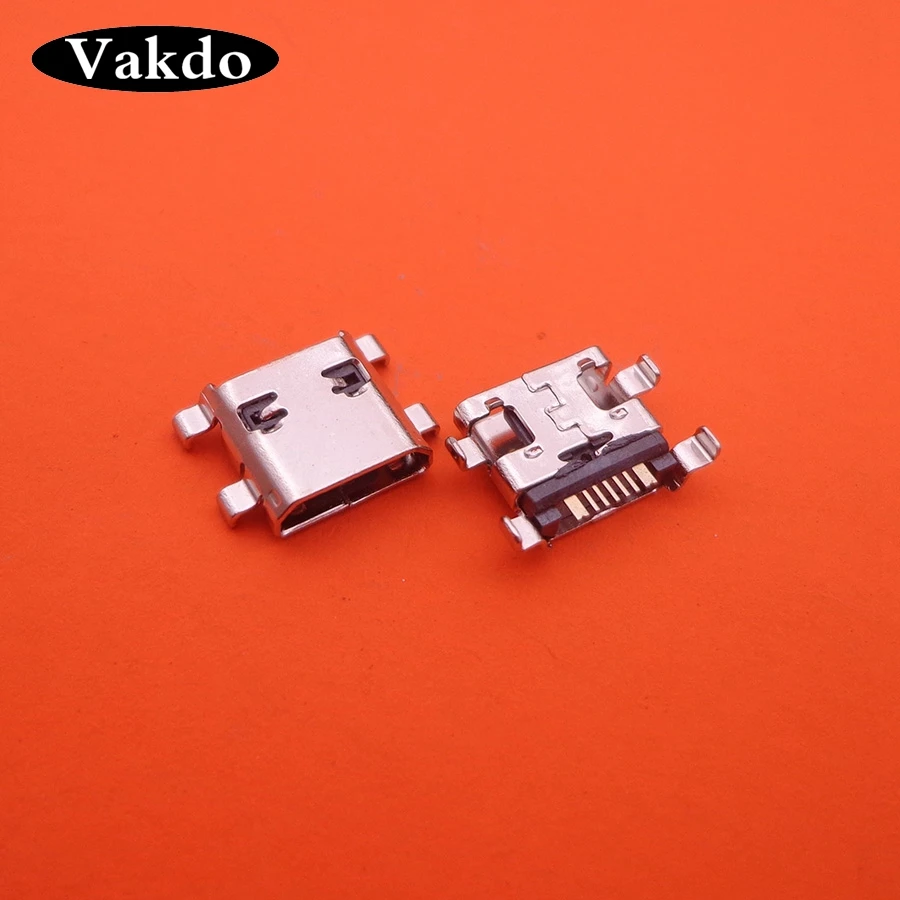 Разъем Micro USB Type-B гнездо 5Pin SMD 2-контактный разъем для пайки с фиксированной стопой