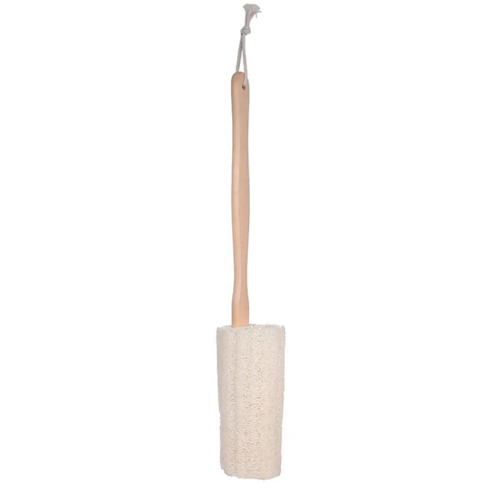 

Natural Exfoliating Loofah Back Sponge Scrubber Brush with Long Wooden Handle Stick Holder Body Shower Bath Spa