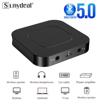 

BT13 Bluetooth 5.0 Transmitter Receiver 3.5MM AUX Stereo for PC TV Car Headphones Speaker Wireless Bluetooth Adapter Dongle