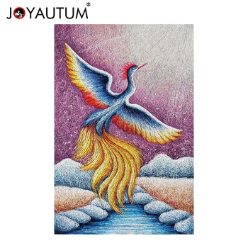 

Hand-painted oil painting hand-made silk screen thickening oil painting living room porch decorative painting Phoenix painting