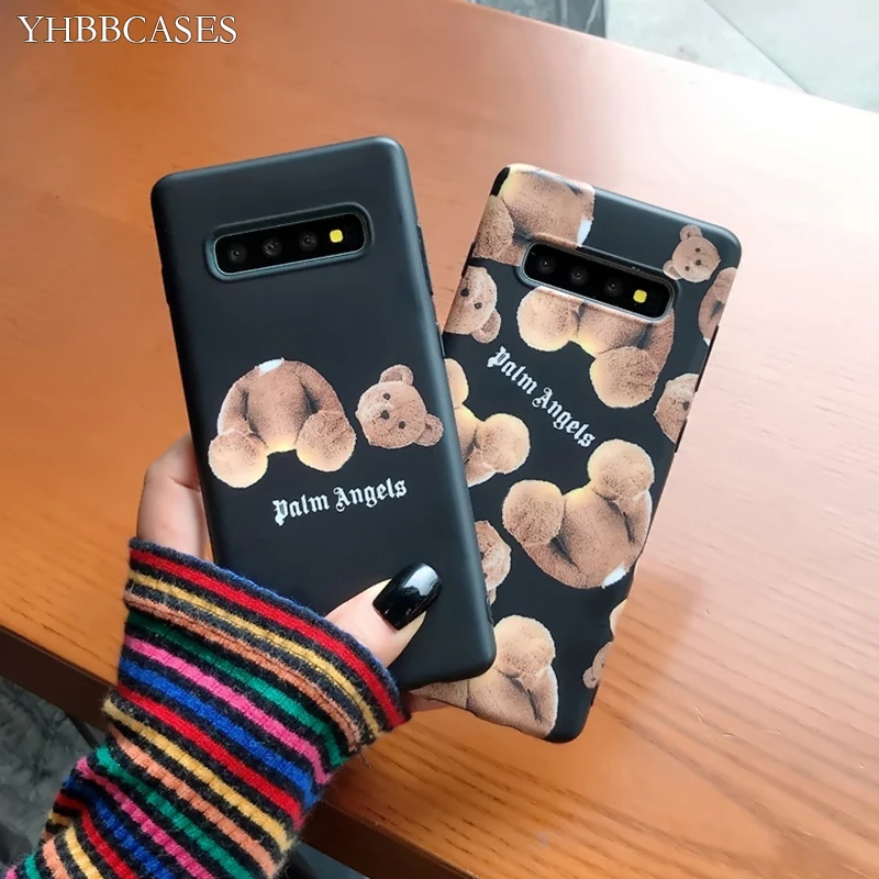 YHBBCASES мультяшный Note 10 Plus забавная игрушка Медведь Мягкий чехол для Samsung Galaxy S10 S8 S9 8