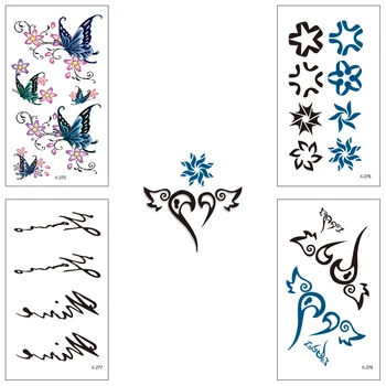 

wholesale 100 piece/lot temporary tattoo sticker man woman body art Water transfer sticker fake tattoo Small pattern 25 models