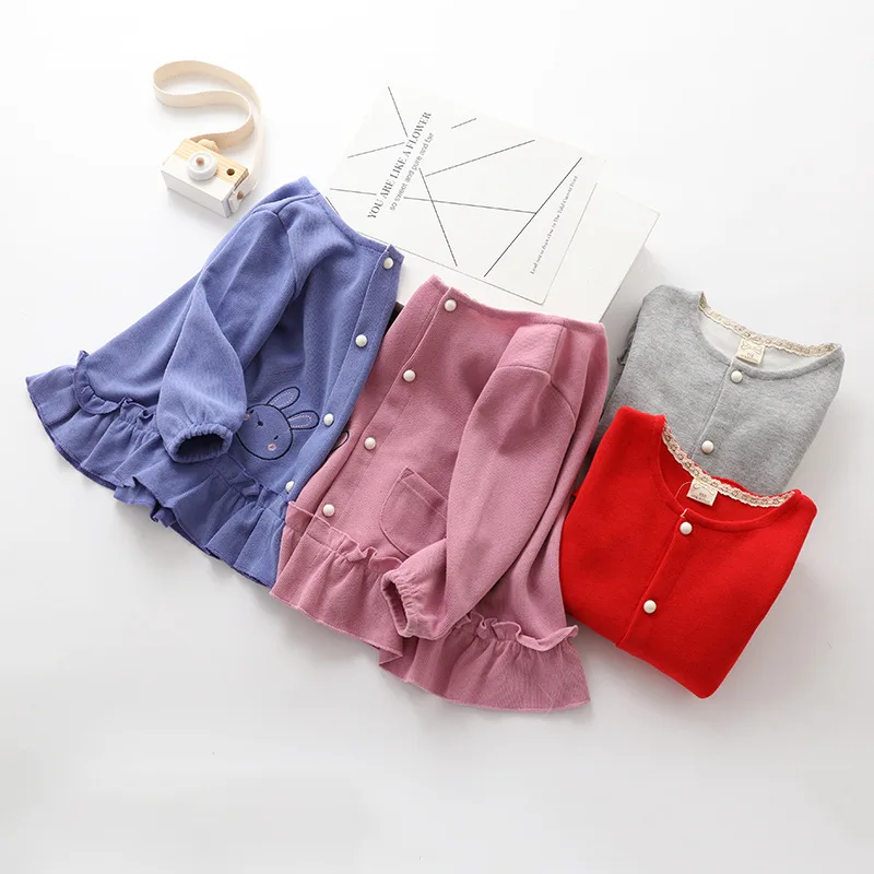 

Autumn 2019 Girls Casual Cardigan Coat Baby Jacket