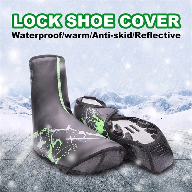 Cycling Overshoes Cover Protector Reflective MTB Road Bike Lock Shoes Cover  Waterproof Thermal Fleece Shoe Boot Covers - AliExpress