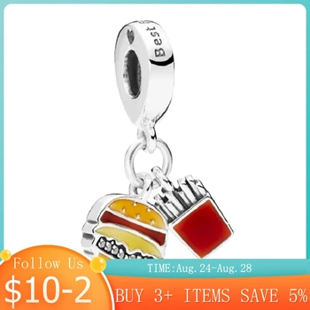 

Authentic 925 Sterling Silver Fruit Cake Food Beads Fit Original 3mm Bracelets DIY Jewelry Making For Women Gift