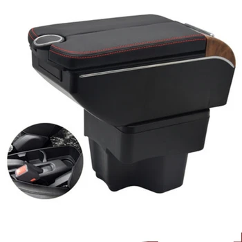 

For Russia KIA K2 Rio Armrest Box Double doors open 7USB interface Centre Console Storage Box Arm Rest Car accessories armrests