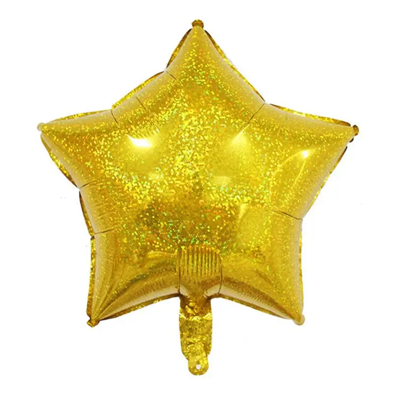 1 шт./лот 18 дюймов пятиконечная Звезда Люминесцентная фольга шары для свадьбы и дня рождения вечерние свадебные рынок отель поставки воздушные шары