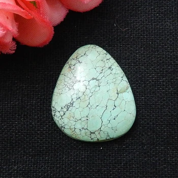 

Jewelry Gift Gem Customized,Natural Turquoise Handmade Pendant Cabochon Bead 26x23x5mm,4.1g