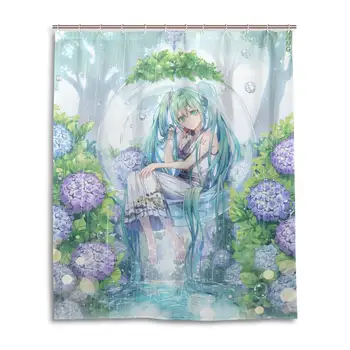 

Hatsune Miku Anime Girl Bath Waterproof Fabric Shower Curtains