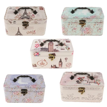 

Portable PU Leather Travel Storage Box For Jewelry Trinkets For