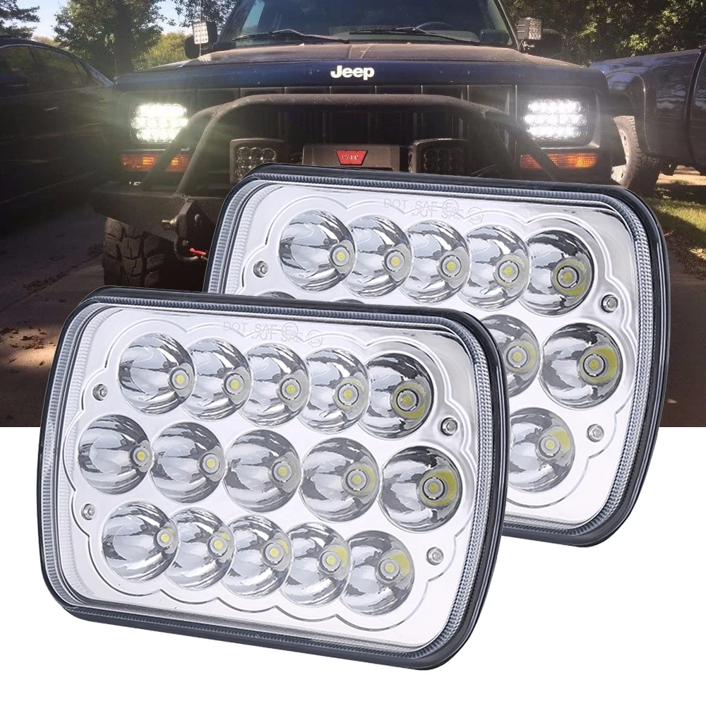 Светодиодные фары дальнего и ближнего света для Jeep Wrangler YJ Cherokee XJ Ford Super Duty F-150 250 350