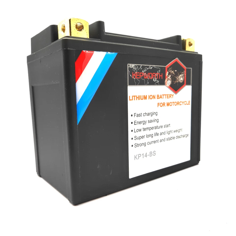 Bateria de Lítio Bms com Proteção de Tensão Motocicleta Bateria 520a 12 v 14ah Baterias Ferro Ybr125 Klx125 Kp14-bs Lifepo4 Cca 14 v 14ah baterias bms com proteção de
