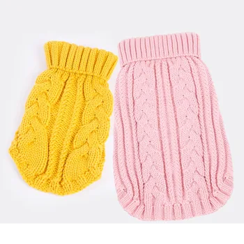 

Warm Pet Sweater For Small Medium Dogs Christmas Sweaters Dog Winter Outfit 6 Colors 4 Sizes Elastic Puppy Cat Pets Clothing H38