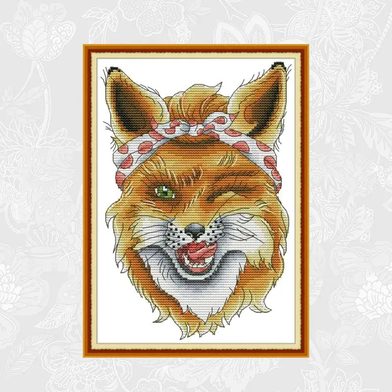 Набор для вышивки крестом Joy Sunday Sly Fox DMC хлопковая ткань 14CT 11CT домашнего декора