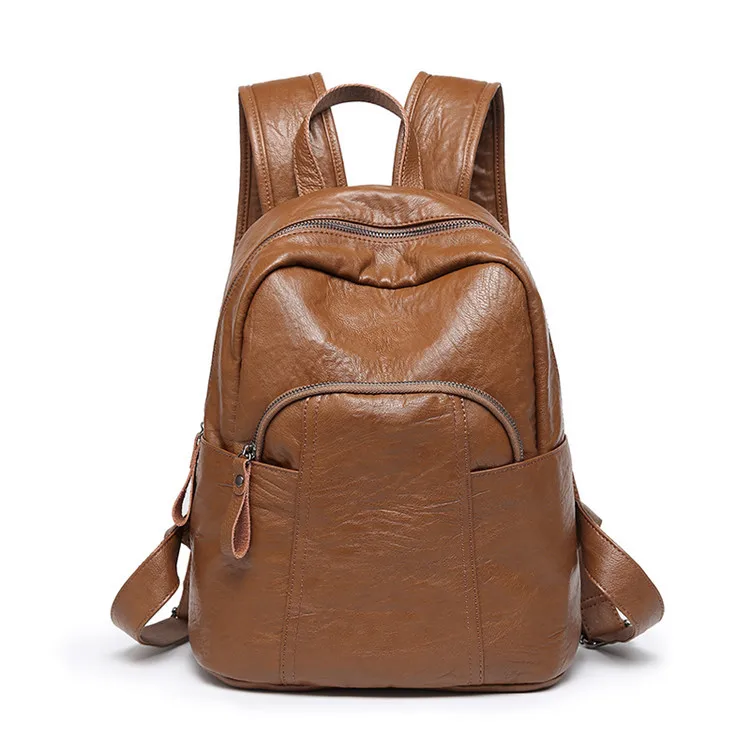 

Large Capacity Versitile Fashion Female Backpack Small Single New Style College Style PU Backpack