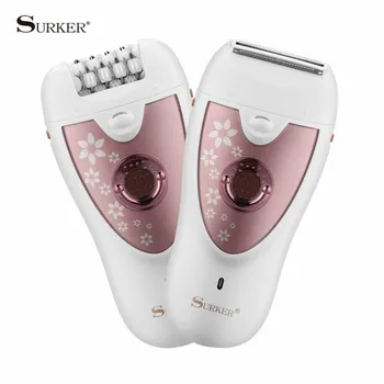 

2 in 1 Rechargeable Lady Hair Remover Epilator Female Facial Depilation Legs Body Depilatory Women Shaver with Shaving Head