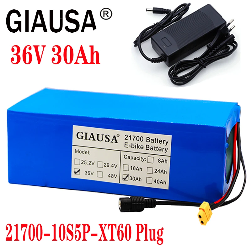 GIAUSA е байка 36В Батарея 30ah фара для электровелосипеда в 20A BMS 36V 30AH 21700 10S5P литий