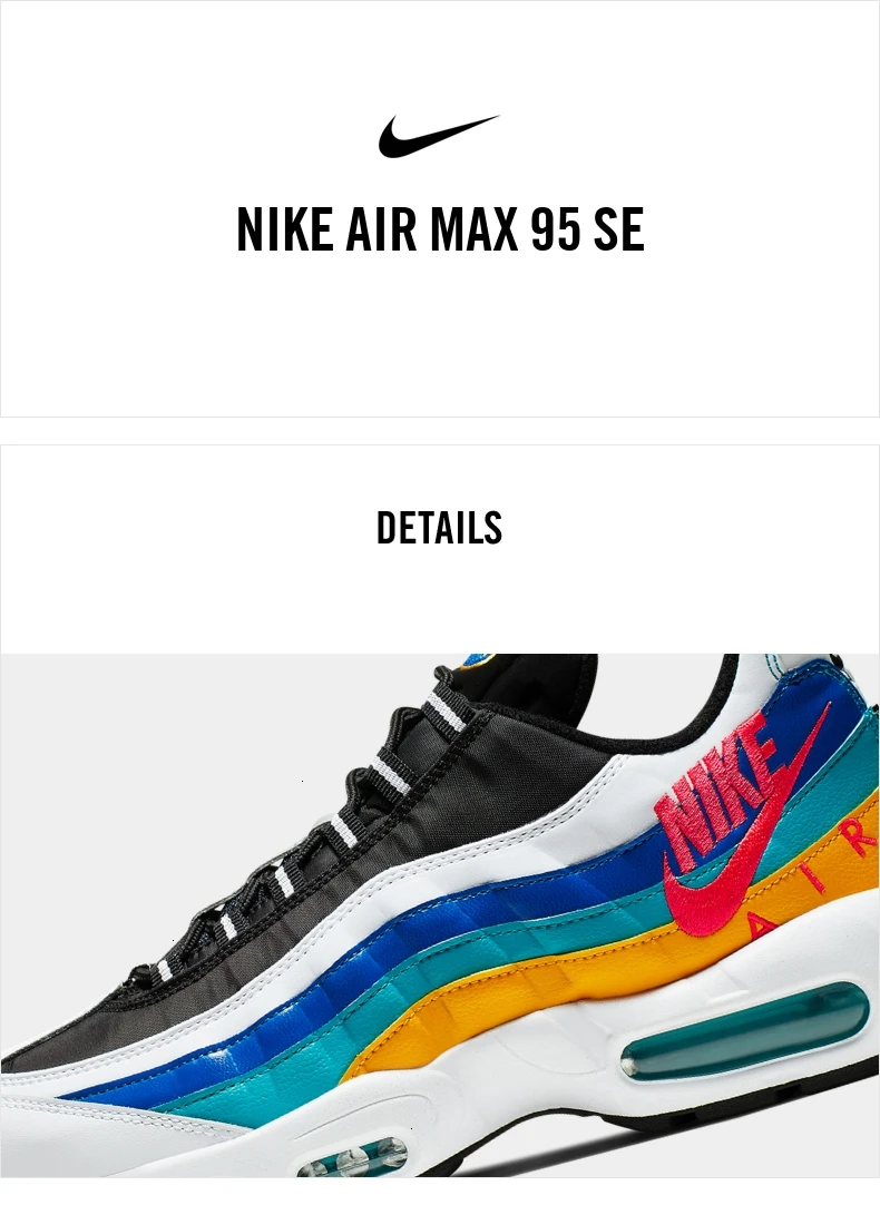Nike Air Max 95 SE оригинальные мужские кроссовки Новое поступление Air Cushion удобные уличные спортивные кроссовки# AJ2018