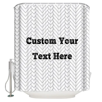 

To Map Custom Custom Your Text Here Bathroom Shower Curtain Modern Household Shower Curtain