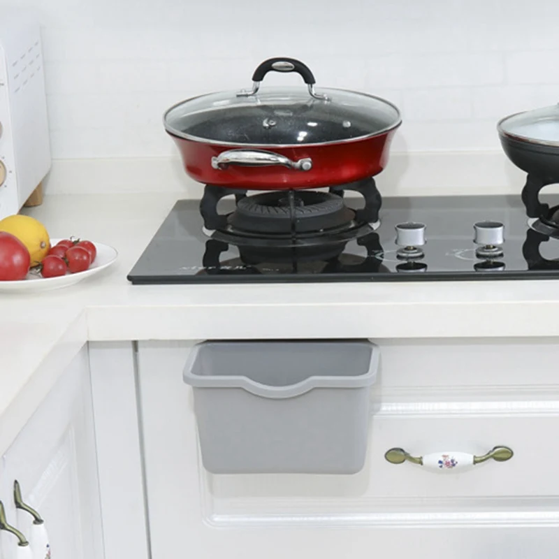 

Kitchen Hanging Trash Garbage Bin Rubbish Container Kitchen Cleaning Cabinet Door Wall Mounte Trash