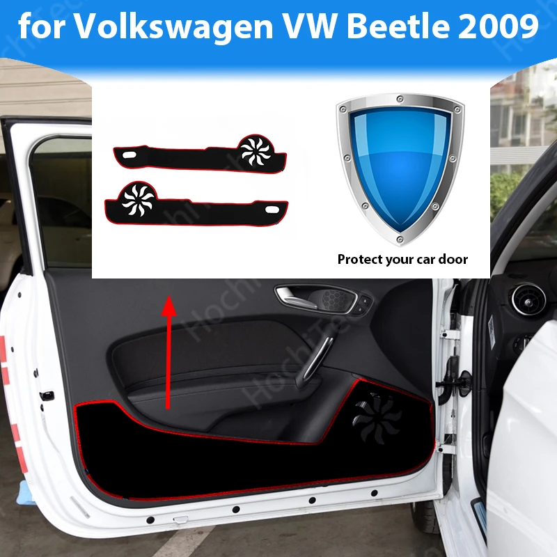 

Protective Mat Side edge cover Accessories Door Inside Guard Car Door Anti Kick Pad Sticker for Volkswagen VW Beetle 2009