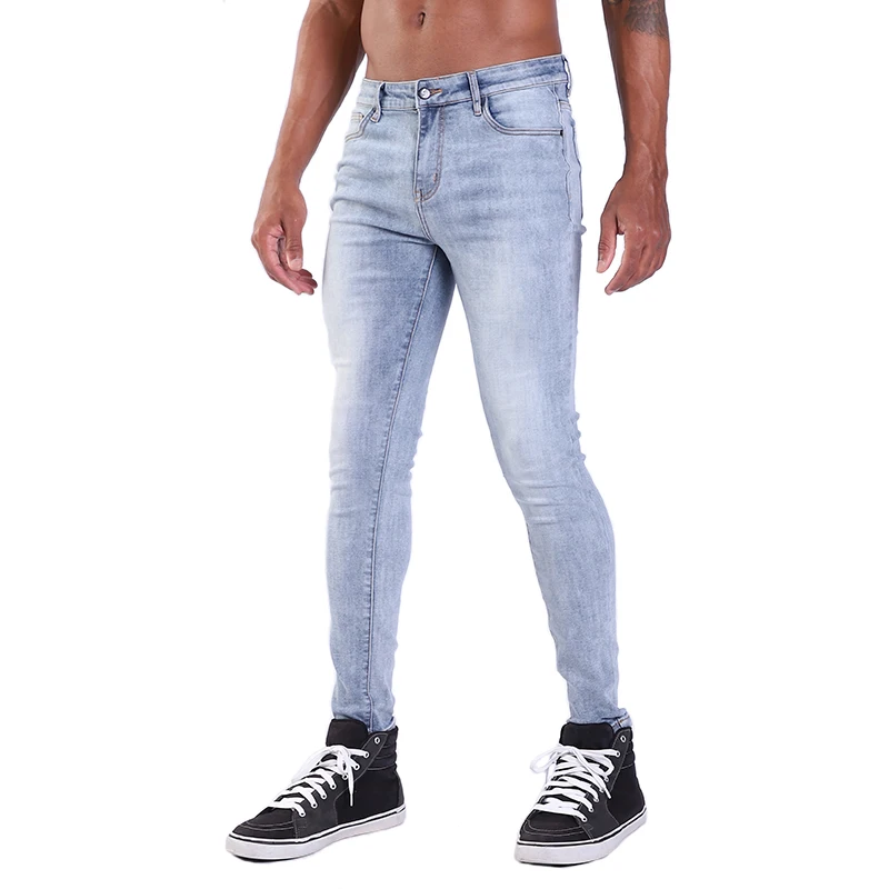 50% OFF SingleRoad Men's Super Skinny Jeans Men Fashion Denim Pants Man Elastic Waist Black Mens Brand Slim Stretch Jeans Skinny Male
