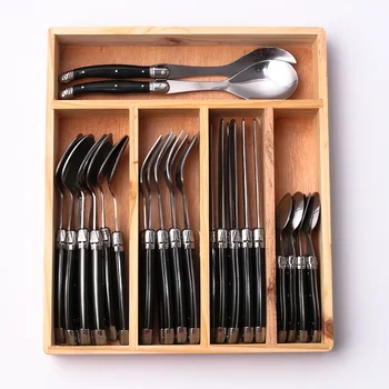 

Western Stainless Steel Western Food Tableware Sets Black Kitchen Cutlery Set 34pcs Cutlery Steak Tableware Dinnerware Set 5CD43