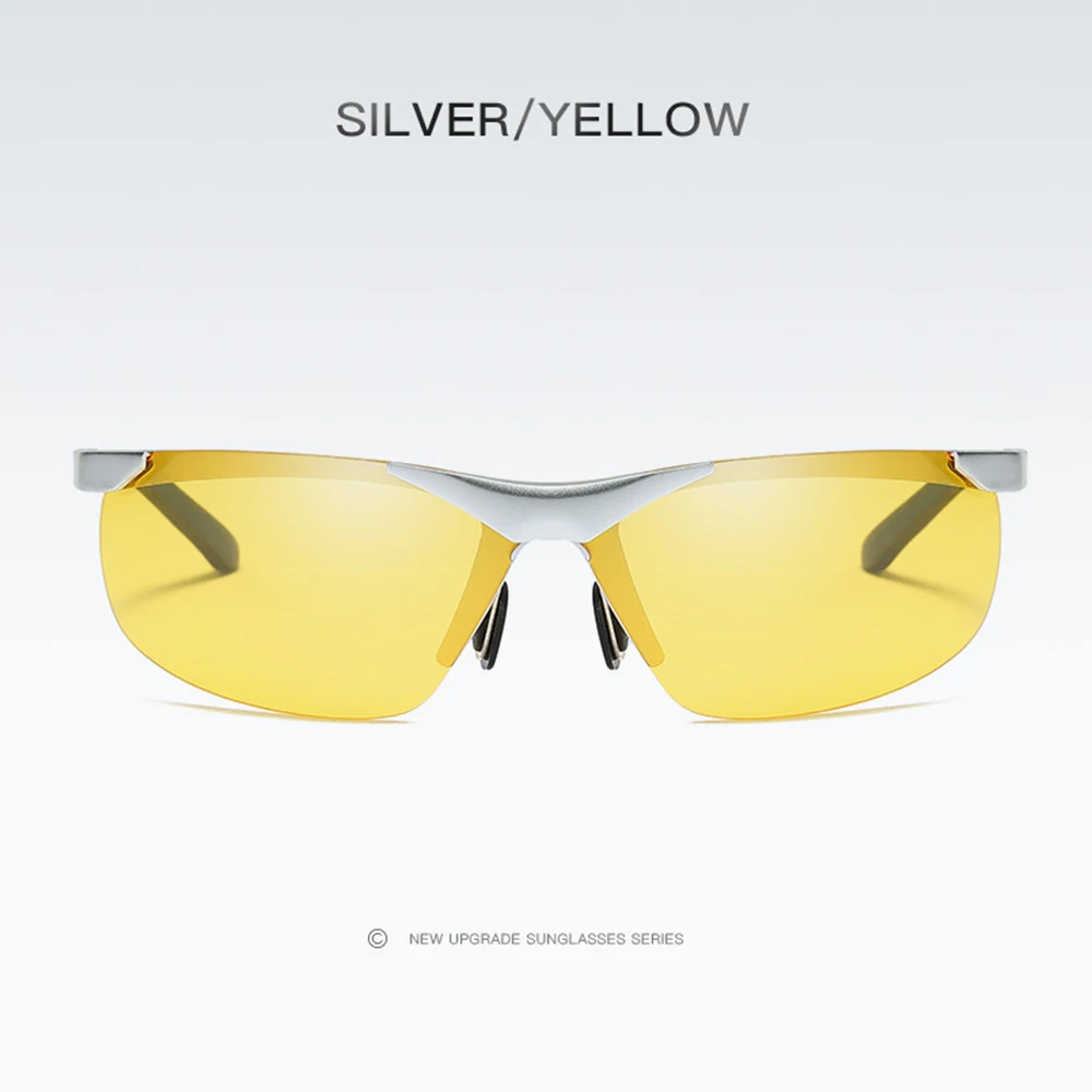 DropShipping Aluminum Night Vision Polarized Sunglasses Men Brand Goggles UV400 Glasses Male Cycling Glasses Eyewear