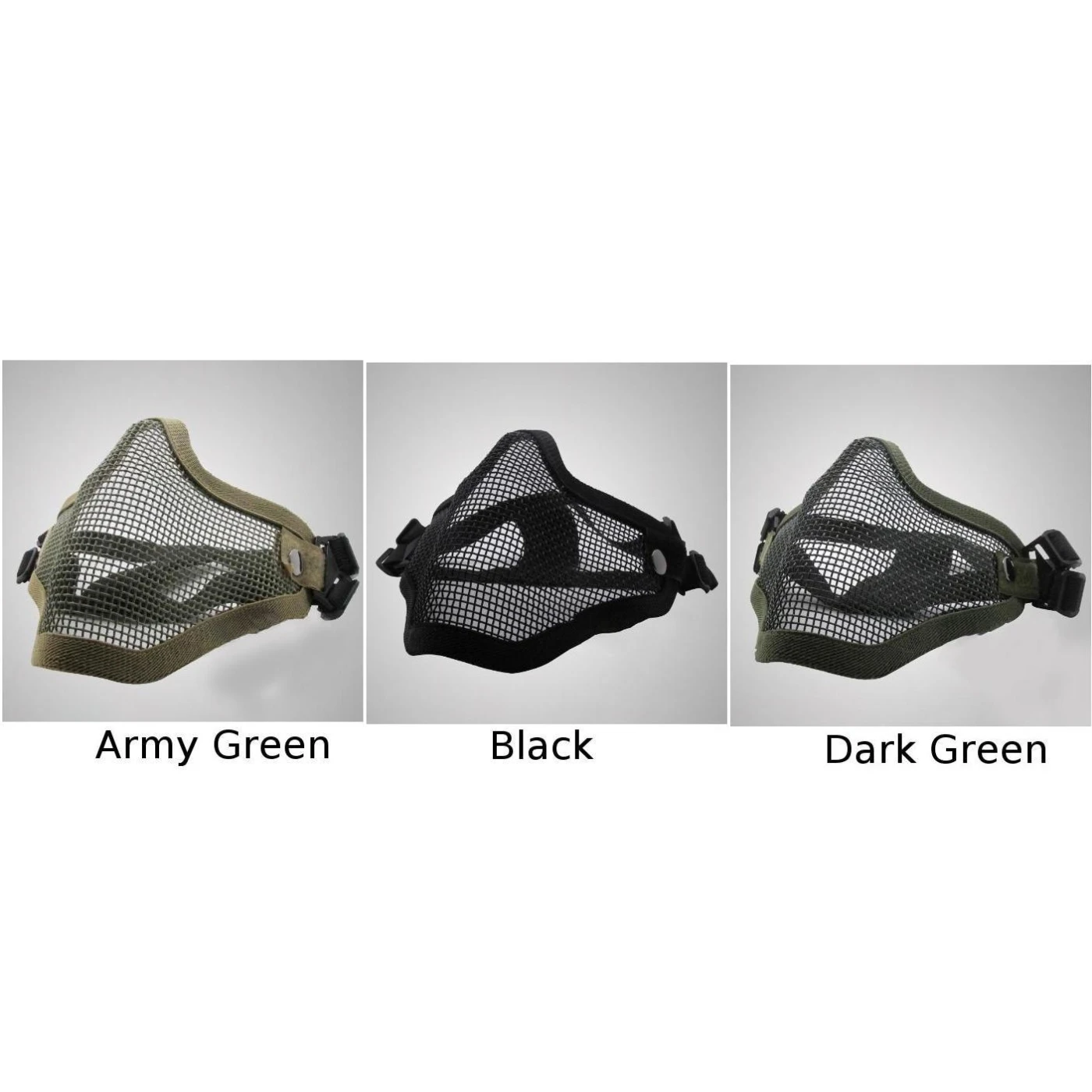 Outdoor Sporting Promotion Steel Metal Mesh Protective Half Face Mask Military CS Field Lightweight
